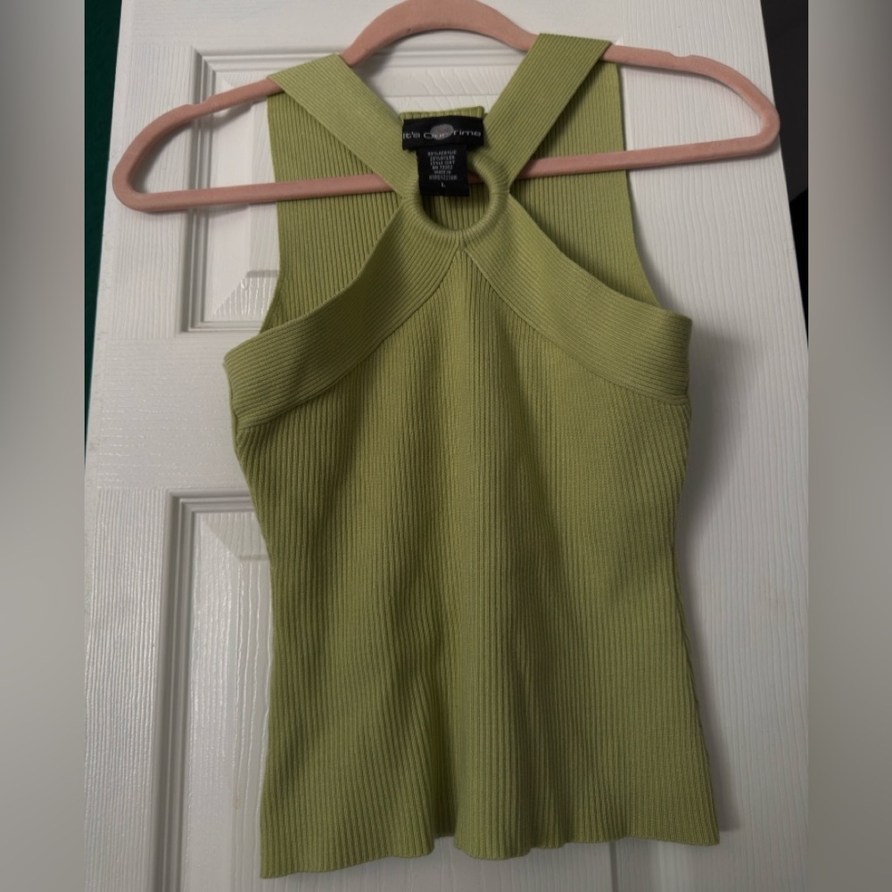 It's Our Time Light Green Ribbed Tank Top - Picture 5 of 6